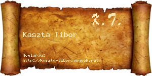 Kaszta Tibor névjegykártya